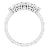 Platinum 5/8 CTW Natural Diamond Anniversary Band